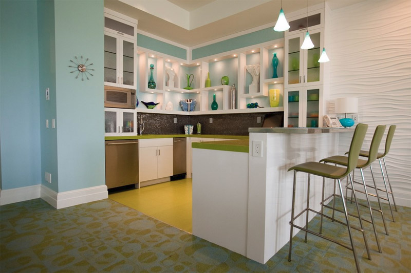Kitchen in turquoise