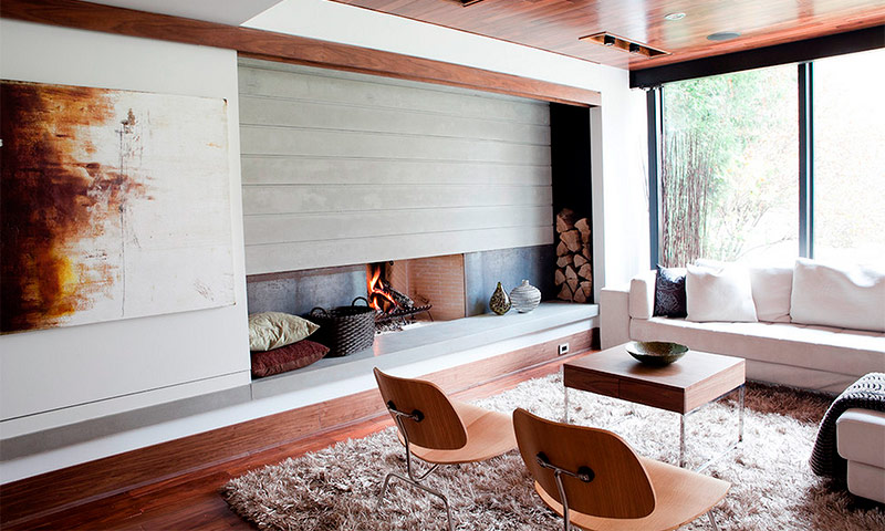 Sala de estar de estilo minimalista - idéias para decoração