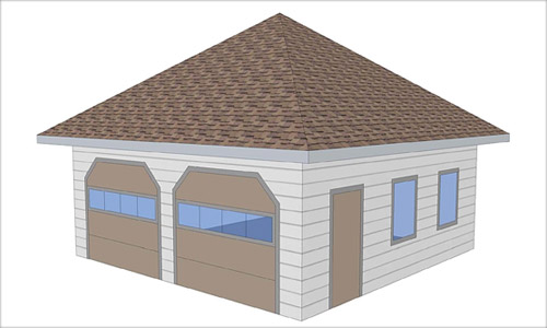 Hipped roof