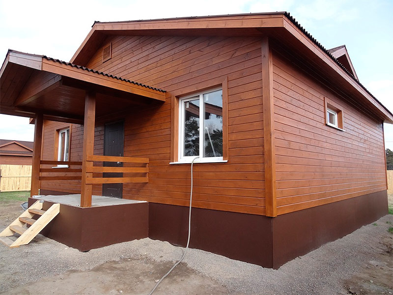 Къща за имитация на дървен материал