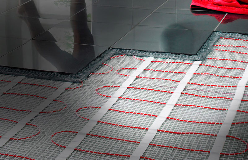Tile heating mat