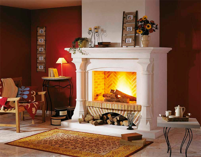 Single sided fireplace