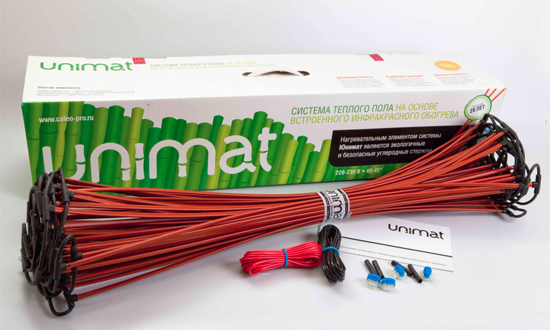 Подово отопление на Unimat - отзиви за инфрачервени подове на пръчки и филми