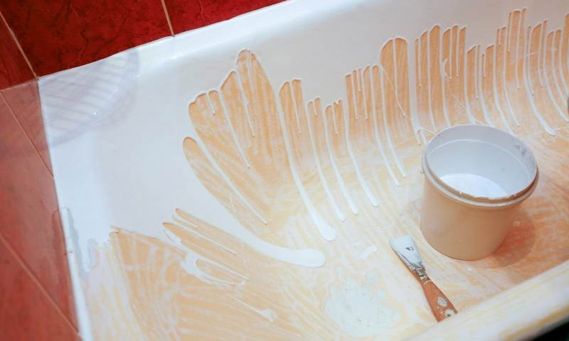 Bồn tắm acrylic lỏng - đánh giá về loại phục hồi bồn tắm này