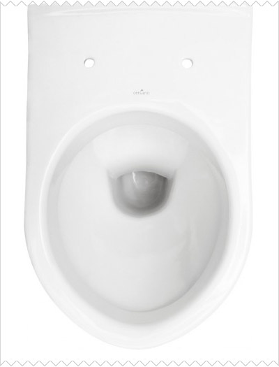 Cuvette de WC avec système anti-éclaboussures