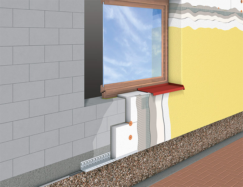 Isolamento de paredes de blocos de concreto aerados com poliestireno expandido