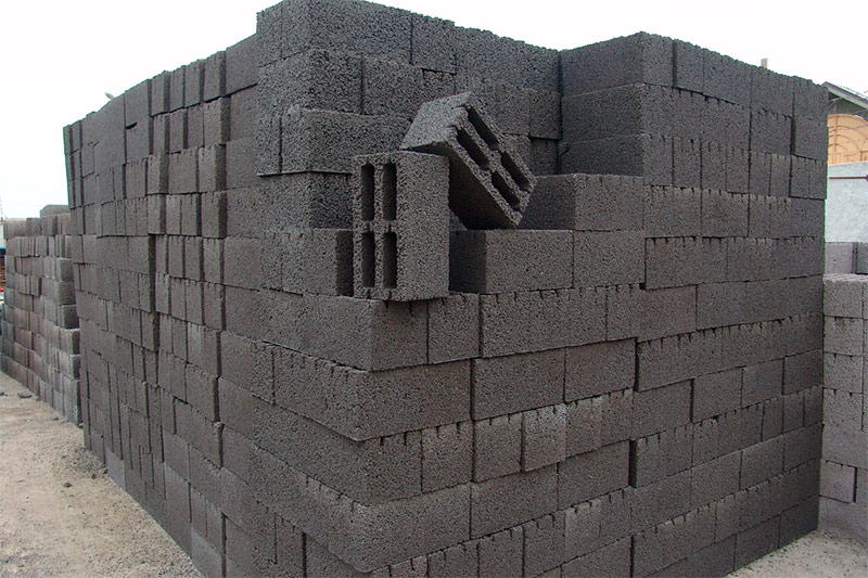 Expanded clay blocks