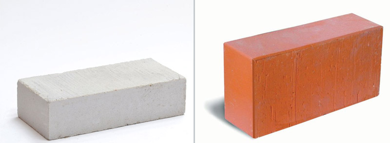 Solid ceramic and silicate brick
