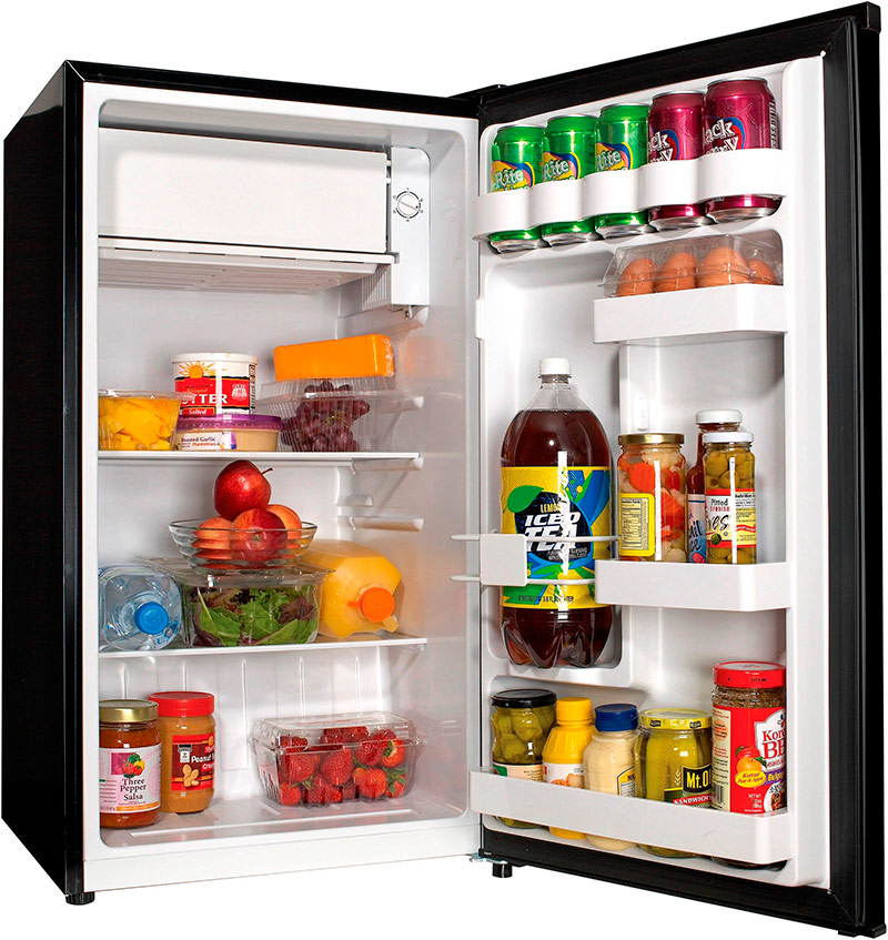 Dalawang-kahon ng refrigerator na may overhead freezer